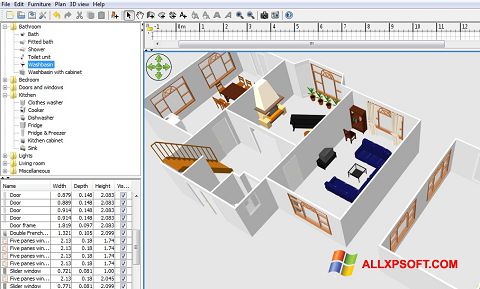 Снимка на екрана FloorPlan 3D за Windows XP