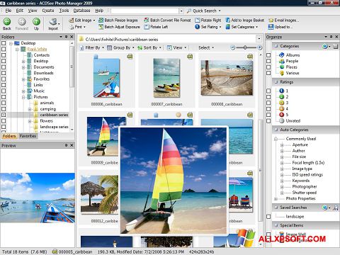 Снимка на екрана ACDSee Photo Manager за Windows XP