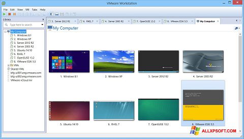 Снимка на екрана VMware Workstation за Windows XP
