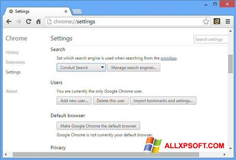 Снимка на екрана Chrome Cleanup Tool за Windows XP