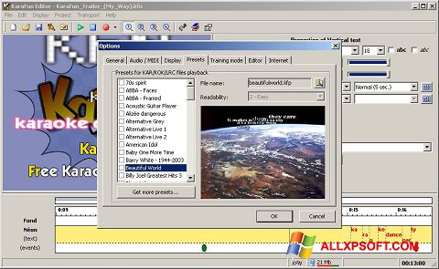 Снимка на екрана KaraFun за Windows XP