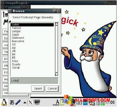 Снимка на екрана ImageMagick за Windows XP