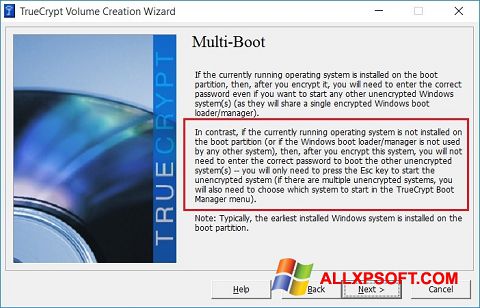 Снимка на екрана MultiBoot за Windows XP