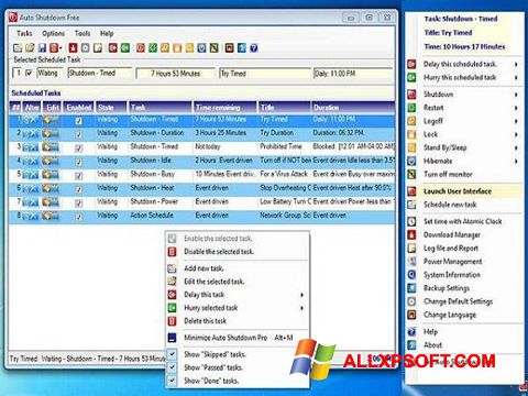 Снимка на екрана Auto ShutDown за Windows XP